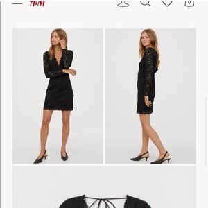 H&M lace v-neck dress, size 2